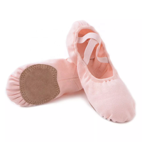 Zapatillas de Ballet Profesionales de Piel Genuina Premium con Suela Partida de Lona Suave, Elásticas y Cómodas para Entrenamiento y Recitales de Danza para Mujer