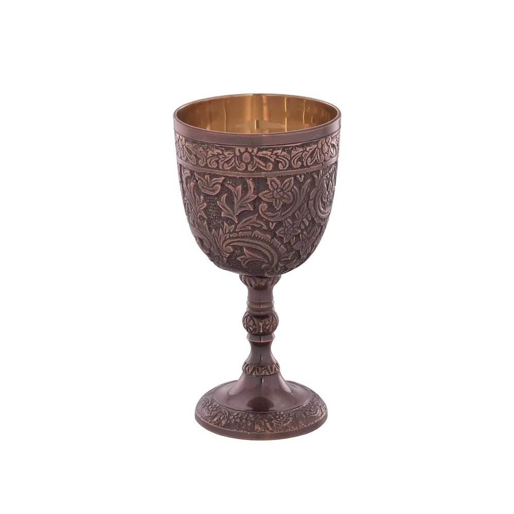 Antique Copper Brown with Golden Inner Finish