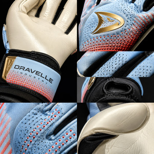 Guantes de portero de fútbol para todo tipo de clima con máxima adherencia de Dravelle Industry, con látex de contacto de 3.5 mm y corte híbrido. - Product Image 6
