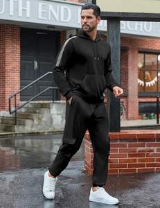 Ensemble sweat-shirt et pantalon de jogging pour homme, conçu pour les entraînements à la salle de sport, la course à pied, l'entraînement et les tenues décontractées, en tissu doux. - Product Image 3