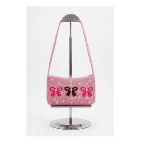 Sacs à main élégants pour femmes, ornés de perles, couleur unie, couleurs personnalisables, perles de rocaille, conçus pour les fêtes, les événements du soir et les vacances - Product Image 1