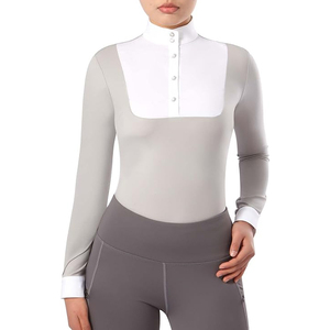 Women Horse Riding Training Shirt Breathable Quick Dry Equestrian <b>Base</b> <b>Layer</b> <b>Long</b> <b>Sleeve</b> OEM Custom - Product Image 1