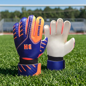 Gants de gardien de but professionnels en latex allemand bleu avec 4 mm de latex allemand sur la face avant, sangle en latex, coupe négative - Product Image 3