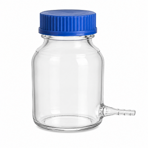Bouteille d'aspiration de laboratoire avec bouchon GL45 et sortie de tube |   Conteneur de stockage de liquides en verre pour la distribution de produits chimiques, marque Samco Lab - Product Image 2