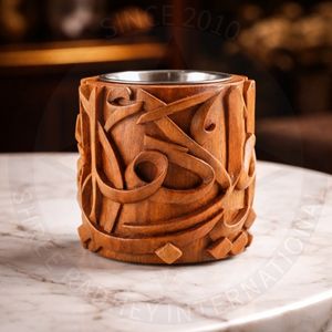 Hand Carved Teak Wood Bakhoor Arabic Incense Oud Burner Ramadan <b>Eid</b> <b>Gift</b> Home Decor - Product Image 3