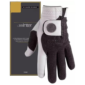 Golf Gloves Right Hand Breathable <b>Outdoor</b> Genuine Leather Non Slip <b>Hook</b> and Loop Closure Unisex Sports Glove - Product Image 6