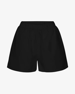 Shorts pour femmes en popeline de coton, taille mi-haute, fermeture élastique, logo personnalisé, couleur noire profonde, séchage rapide, meilleure qualité, Bangladesh - Product Image 1
