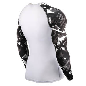 High Quality Sublimated Breathable Quick Dry Long Sleeve <b>Men</b> Rash Guard Custom <b>Compression</b> <b>Shirts</b> Training Gym Customized Colors - Product Image 2