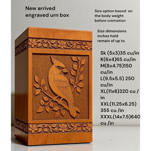 Custom Engraved Wooden Urn for Ashes – Personalized Memorial Keepsake urn Memorial Keepsake by AYAANS - Product Image 3