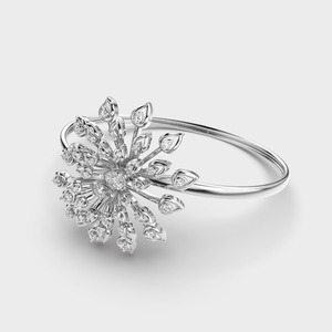 IGI Certified Lab Grown Round & Pear Diamond Radiant Bloom Statement Bracelet in 9K Yellow / White / Rose Gold - Product Image 2