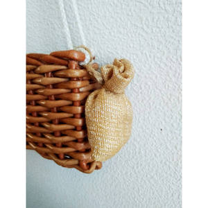 Décoration murale artisanale en rotin naturel en forme de montgolfière pour chambre d'enfant, tissée, artisanat d'art pour chambre de bébé - Product Image 2