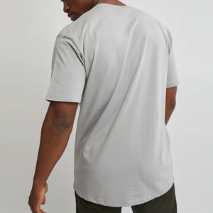 T-shirt uni à manches courtes col rond coupe classique LEDBURY International pour homme en tissu toile respirant à séchage rapide couleur unie décontracté - Product Image 2