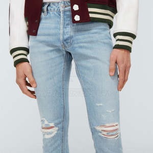 Trendy Fashion Inspired Casual <b>Men</b> Straight Jeans Pant <b>Stretch</b> Comfort Fabric Lightweight Breathable Street Style Modern Look - Product Image 5