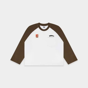 2026 Hot Style Unisex 100% Cotton Knitted Long Sleeve Printed T Shirt Streetwear Design - Product Image 2