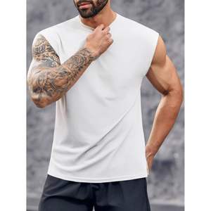 2025 hommes entraînement débardeur séchage rapide sans manches gymnastique Fitness entraînement chemise XL taille 3D musculation entraînement musculaire - Product Image 1