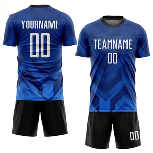 Ensemble de maillot de football pour homme, violet et noir, col rond, manches courtes, polyester respirant, coupe athlétique, impression sublimée, nom de l'équipe - Product Image 3