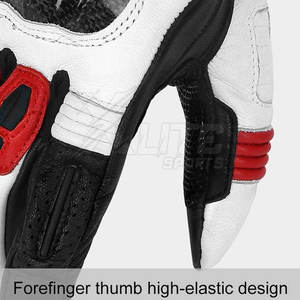 Guantes de Motocicleta de Cuero Ajustables y Cómodos, Agarres para las Manos Compatibles con Pantalla Táctil, Tela Resistente, Diseño Flexible, Palma Antideslizante - Product Image 5