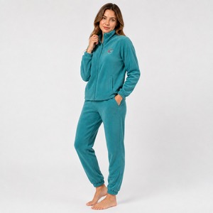 Ensemble de survêtement en polaire pour femme, sweat à capuche et pantalon élégants en polaire avec logo personnalisé, prix de gros, survêtement pour femme de marque personnalisée - Product Image 4