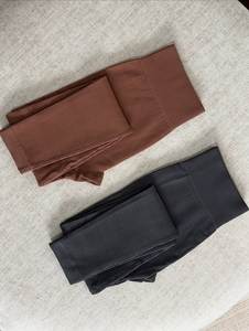 Legging de yoga noir sans couture taille mi-haute longueur intégrale en Spandex et Nylon, pantalon extensible couleur unie avec ceinture élastique 190GSM - Product Image 3