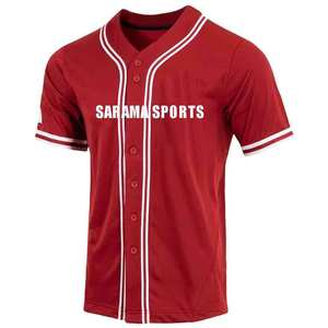 เสื้อเบสบอลซอฟต์บอลผ้าโพลีเอสเตอร์นุ่มแบบใหม่มาแรง ขายดีที่สุด พร้อมลายเสื้อแบบแถบ - Product Image 1