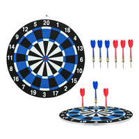 Cible de fléchettes double face en papier avec pointes en acier de 12, 15 et 17 pouces pour bar, fête et tournoi