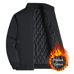 BROWON grande taille 8xl hommes 2024 épais col montant solide hiver imperméable chaud affaires veste décontractée - Product Image 1