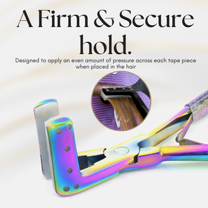 Custom Logo 7 inches hair <b>tape</b> in extensions plier tool <b>Tape</b> in Micro Link Plier Stainless Steel with double spring Styling Tool - Product Image 2