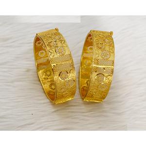 Brazalete de Color dorado africano para mujer, pulsera de boda brasileña nigeriana de Oriente Medio indio, fabricante de joyería musulmana - Product Image 2