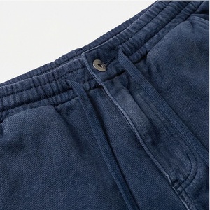 Shorts cargo personnalisés en coton 100% 280 GSM, poids lourd, couleur personnalisée, logo imprimé à l'écran, cordons longs, pour hommes, OEM ODM - Product Image 4
