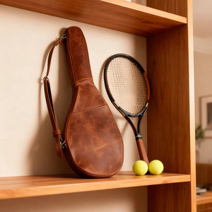 Bolsa de lujo para palas de pickleball, estuche de cuero con artesanía premium y almacenamiento deportivo organizado, en venta. - Product Image 5
