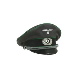 Sombrero de oficial de hombre personalizado de alta calidad con calidad y diseño únicos Sombrero de oficial de uniforme negro de moda OEM