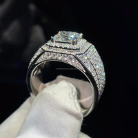 Vana Jewels Bague Homme Hip Hop Champion Personnalisée en Argent Sterling 925 Sertie de Pierres avec Sertissage à Griffes, Cadeau