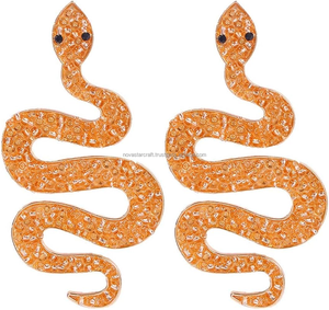 Perles de rocaille de qualité supérieure broderie à la main aigle conception boucles d'oreilles accepter conception personnalisée boucles d'oreilles perlées boucles d'oreilles légères - Product Image 4