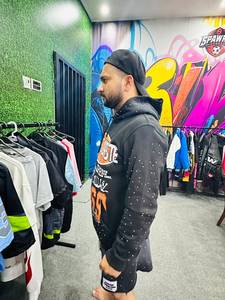 Sudadera con Capucha de Algodón 100% Tejido de Alto Gramaje para Hombre, Tallas Grandes, Estilo Urbano de Otoño, con Estampado por Transferencia Térmica, Lisa, Casual, con Bolsillos - Product Image 6