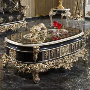 Ensemble de canapés sectionnels classiques de luxe, en bois, garnis d'éponge, en forme de L, écologiques, durables, meubles de salon, design traditionnel - Product Image 3