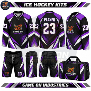 Ensemble d'équipement de hockey sur glace personnalisé et fait main, comprenant un maillot respirant, un pantalon et un sac de voyage – Fournisseur direct d'usine - Product Image 2