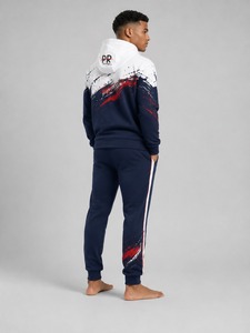 Ensemble de survêtement pour homme personnalisé, tendance, respirant, coupe oversize, imprimé, avec sweat à capuche et pantalon de jogging, style décontracté - Product Image 5