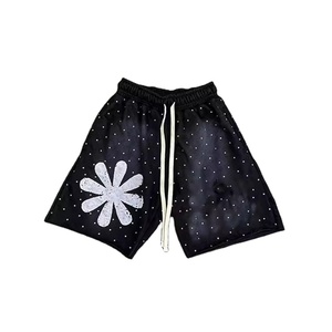 ผ้าฟรนซ์เทอร์รี่สำหรับผู้ชายเสื้อผ้าลำลองซักด้วยกรดทำจากผ้าฝ้าย100% สั้น - Product Image 3