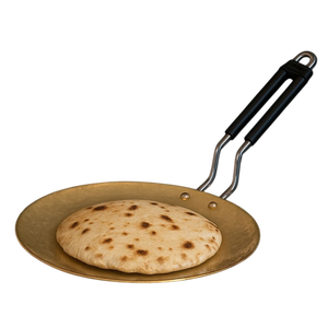 Artisan Crafted Hammered Brass Cooking Wok Kadhai <b>Pan</b> for Deep Fry Traditional Kitchenware Heavy Gauge Finish - Product Image 1