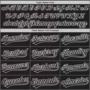 Maillot de baseball américain personnalisable de qualité supérieure, noir et blanc, authentique, impression par sublimation - Product Image 5