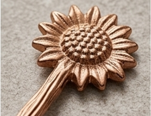 Rose Gold Plated Cutlery Set With Sunflower Handle Design <b>Mirror</b> Finishing Handle Creative <b>Flower</b> Style Dinner Spoon Fork Knife - Product Image 2
