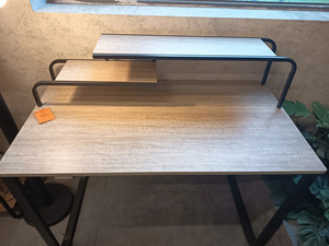 Modern PB Wood Table With Metal Legs Storage <b>Shelf</b> Living Room Furniture Minimalist Design Home <b>Desk</b> Office Lumetal - Product Image 4