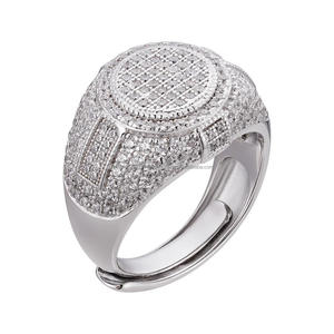 Anillo de Hombre con Diamante Moissanite y Plata 925, Joyería de Lujo Brillante para Revendedores Mayoristas - Product Image 1