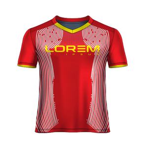 Maillot de football unisexe oversize col en V à manches courtes respirant léger séchage rapide vêtements de football design personnalisé - Product Image 4