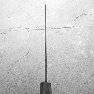 Couteau de chef à lame pleine en cuivre à motif Damas avec manche métallique minimaliste, couteau de cuisine professionnel - Product Image 6