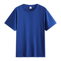 Kaos Pria Bangladesh CN Factory 180g 96% Katun Combed, Model Longgar, Kerah Bulat, Warna Solid, Bahan Bernapas, Lengan Pendek untuk Musim Panas