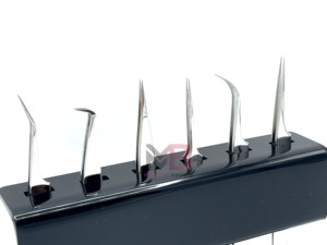 ชุดแหนบต่อขนตาสแตนเลสสีเงิน ป้องกันไฟฟ้าสถิต ปลายหยัก สำหรับมืออาชีพ - Product Image 6