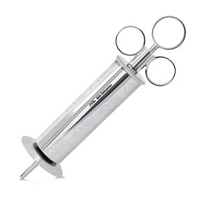 Jeringa de Aspiración Dental con Punta Tri-Stream Cromada, Irrigación Fácil y Segura, Sin Látex, Manual, de Acero Inoxidable - Product Image 1