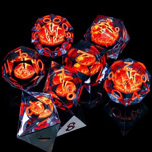 Dadi in Resina Runici DND con Nucleo Liquido Occhio di Gaze, Dadi Poliedrici Affilati per Giochi di Ruolo <span class=keywords><strong>Dungeons</strong></span> & Dragons - Product Image 3