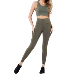 Conjunto Deportivo Elástico de Moda para Mujer, Ropa de Gimnasio, Fitness, Yoga, Traje Deportivo, Ropa Deportiva sin Costuras, Conjunto de Yoga para Mujer - Product Image 1